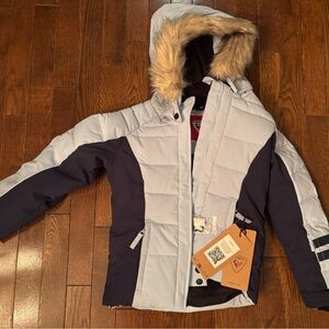 Rossignol Kids Light Blue and Navy Puffer Jacket